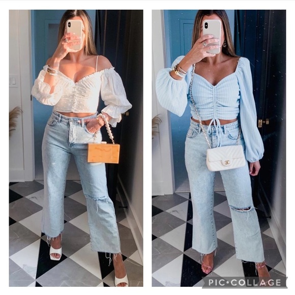 Zara | Jeans | Zara Straight Fit High Rise Ankle Rigid Jeans | Poshmark